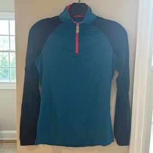 Kastel Denmark Blue and black Long Sleeve Quarter Zip